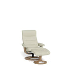 La-Z-Boy Tampa Oak Swivel Recliner + Footstool in Essenza Leather
