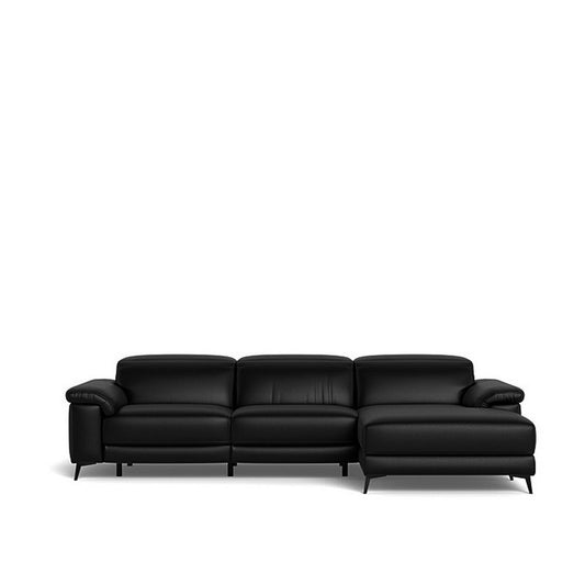 Tate 3 Seater Power Reclining Sofa with Chaise RHF in Leather