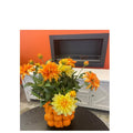Tangerine Bloom - Artificial Floral Arrangement & Vase