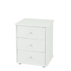 Ablaze 3 Drawer Bedside White - Paulas Home & Living