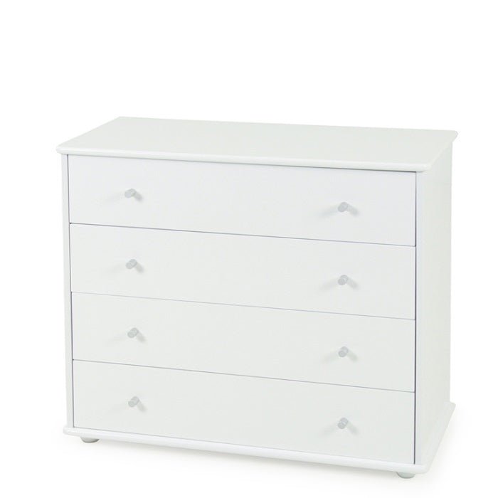 Ablaze 4 Drawer Lowboy White - Paulas Home & Living