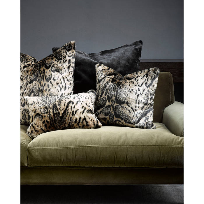 African Leopard Cushion (Faux Fur) - Paulas Home & Living