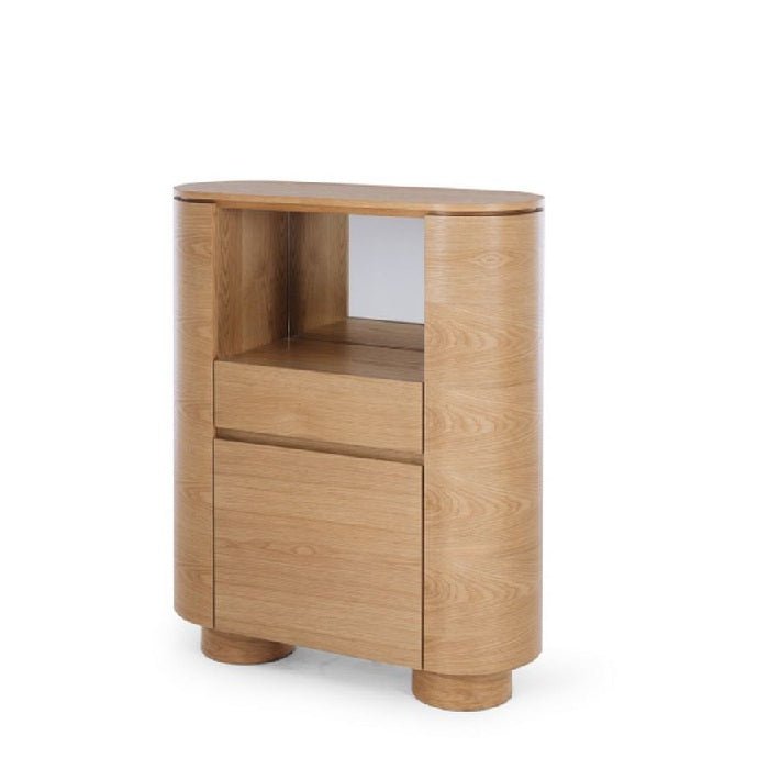 Akita Bar Cabinet - Oak Top - 1100h - Paulas Home & Living