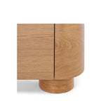 Akita Bar Cabinet - Travertine Top & Oak - 1100h - Paulas Home & Living