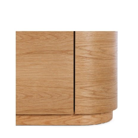 Akita TV Unit - Travertine Top & Oak - 1800w - Paulas Home & Living
