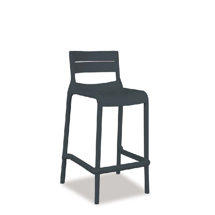 Alfresco Villa Stackable Barstool - Gunmetal Grey - Paulas Home & Living