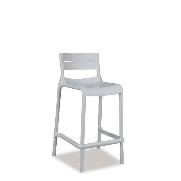 Alfresco Villa Stackable Barstool - White - Paulas Home & Living