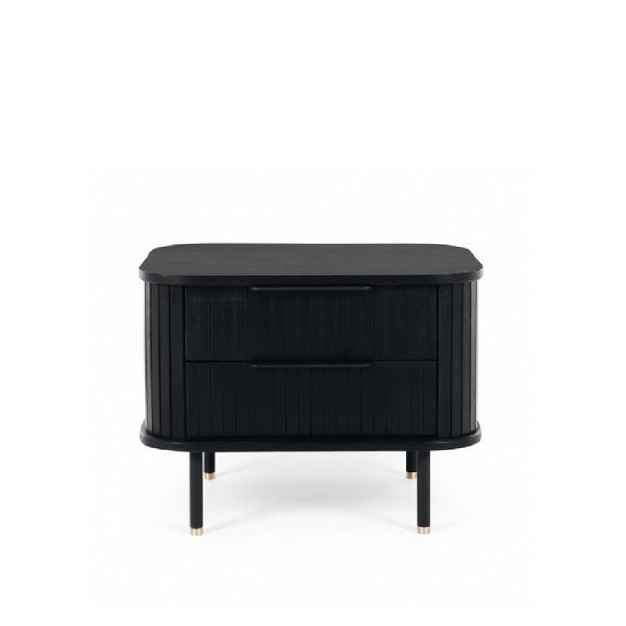 Anders Bedside 2 Drawer - Black Oak - Paulas Home & Living