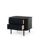 Anders Bedside 2 Drawer - Black Oak - Paulas Home & Living
