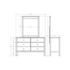Andes 6 Drawer Dresser - Ash - Paulas Home & Living
