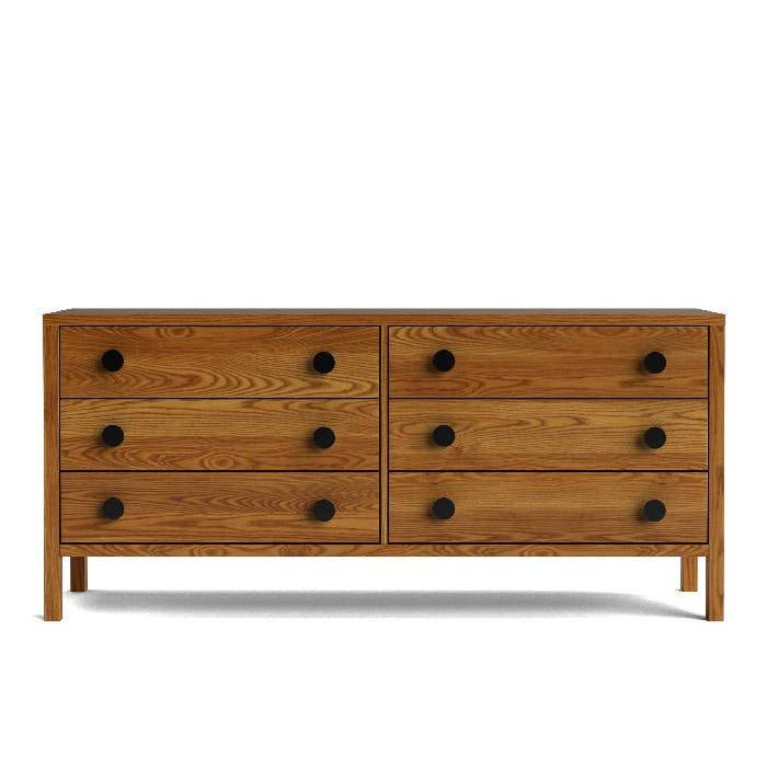 Andes 6 Drawer Lowboy Wide - Ash - Paulas Home & Living
