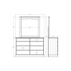 Andorra Dresser and Mirror 8 Drawer - Paulas Home & Living