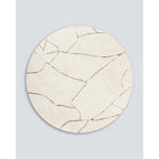 Aria Floor Rug Round Ivory (Polyester) - Paulas Home & Living