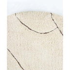 Aria Floor Rug Round Ivory (Polyester) - Paulas Home & Living