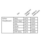 Asher Headboard Double to Super King - Paulas Home & Living