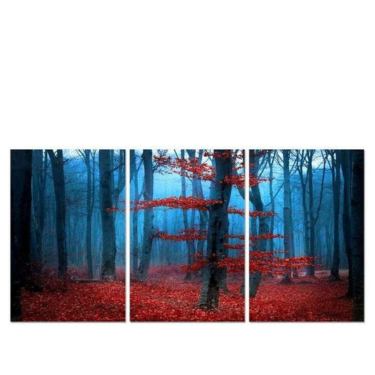 Autumn At Night 3pc 1800w x 900h Perspex Wall Art - Paulas Home & Living