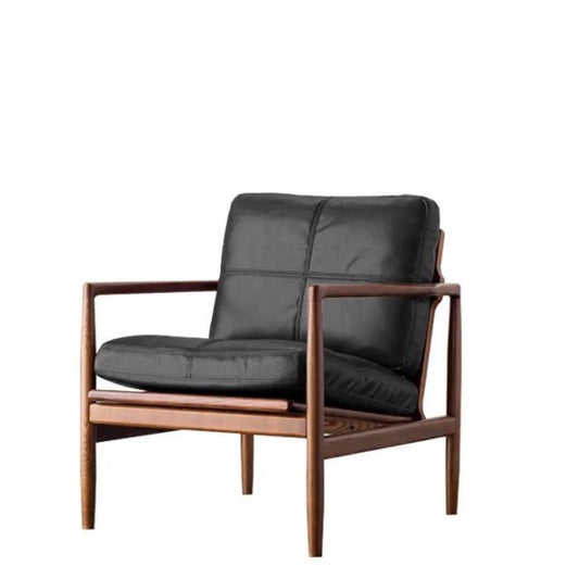 Bailey Leather Armchair - Black - Paulas Home & Living