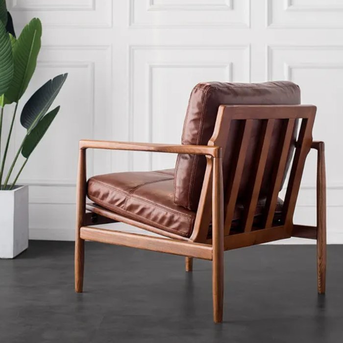 Bailey Leather Armchair - Black - Paulas Home & Living