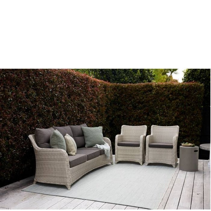 Bali Outdoor Lounge Suite - 2 Seater & x2 Chairs (3 Pce) - Paulas Home & Living