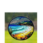 Beach Stained Glass Hanger 115dia - Paulas Home & Living