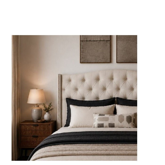 Bellevue Fabric Headboard Queen to Cali King - Paulas Home & Living