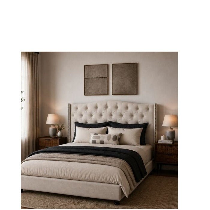 Bellevue Fabric Headboard Queen to Cali King - Paulas Home & Living