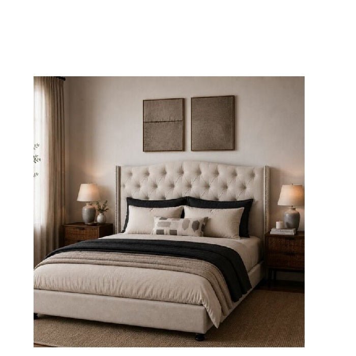 Bellevue Fabric Headboard Queen to Cali King - Paulas Home & Living