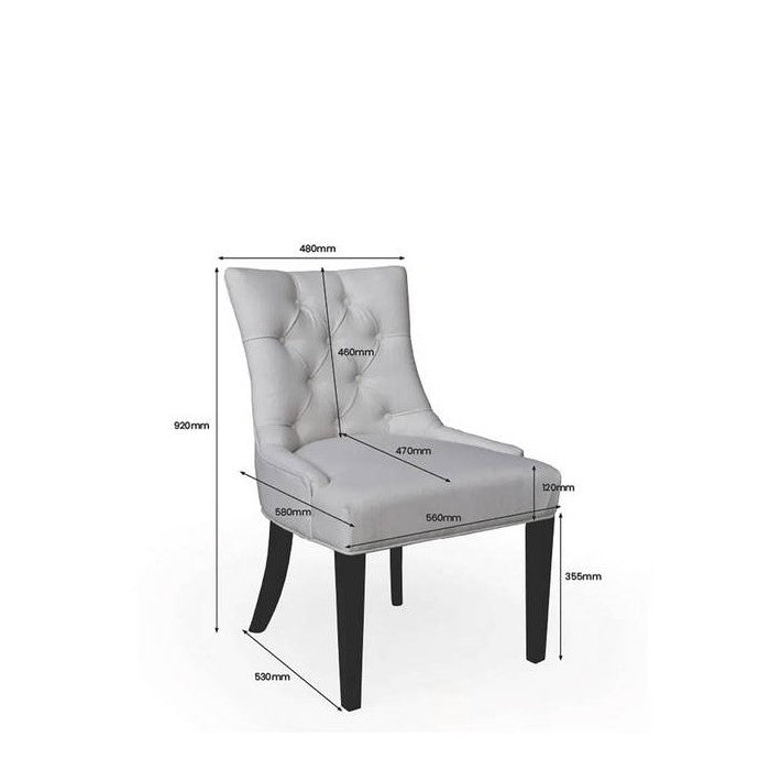 Billie Chair - Light Grey fabric - Paulas Home & Living