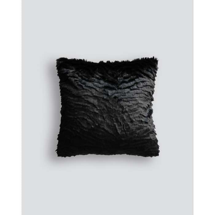 Black Tiger Cushion (Faux Fur) - Paulas Home & Living