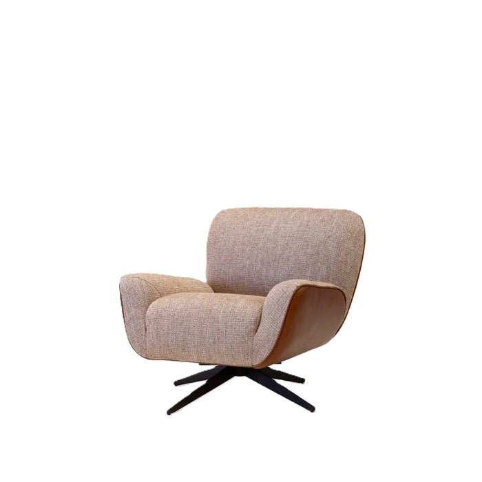 Bloom Accent Swivel Chair - Leather Outer - Paulas Home & Living