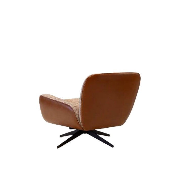 Bloom Accent Swivel Chair - Leather Outer - Paulas Home & Living