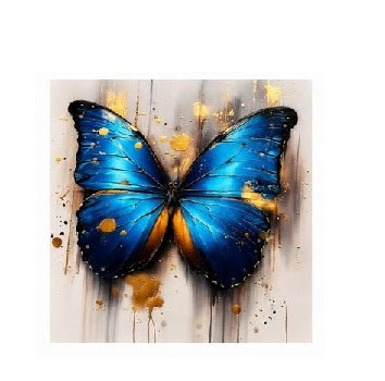 Blue Wings of Gold Perspex Art 1000x1000 - NEW - Paulas Home & Living
