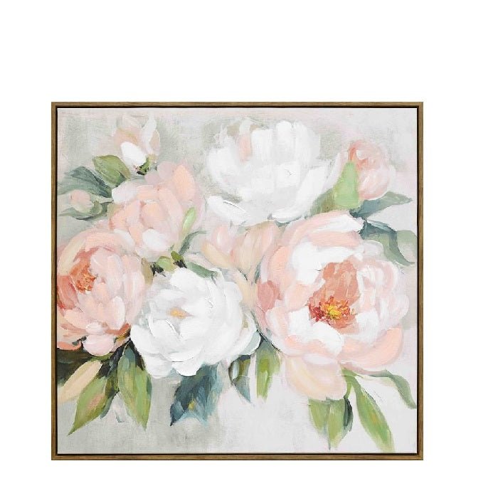 Bright Bloom Framed Canvas Art - Paulas Home & Living