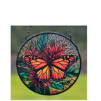 Butterfly Stained Glass Hanger 115dia - Paulas Home & Living