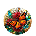 Butterfly Stained Glass Hanger 115dia - Paulas Home & Living