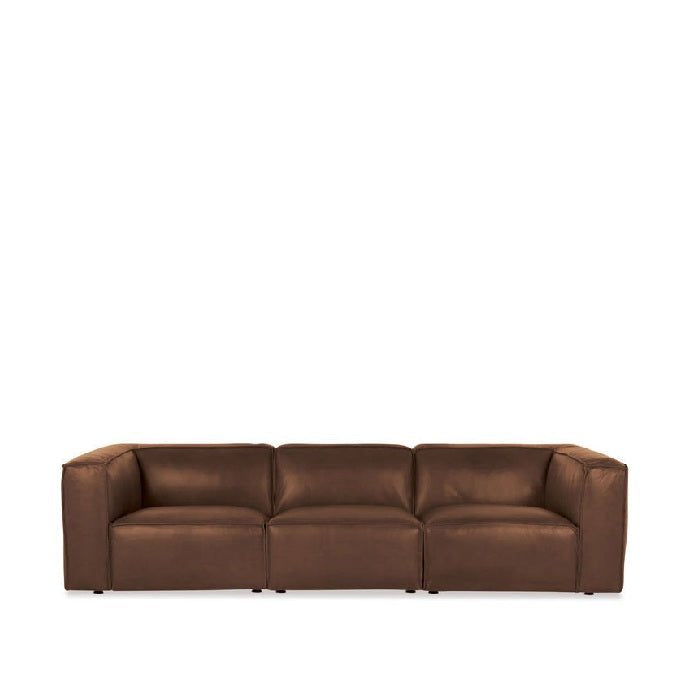 Cassia 3 Seater Leather Sofa - Paulas Home & Living