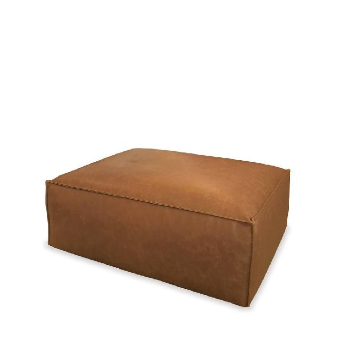 Cassia Ottoman - Leather - Paulas Home & Living