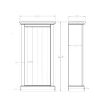 Charlton Bookcase 1200h x 660w - Paulas Home & Living