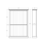 Charlton Bookcase 1800h x 1260w - Paulas Home & Living