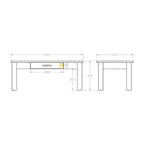 Charlton Coffee Table - with Drawer - Paulas Home & Living