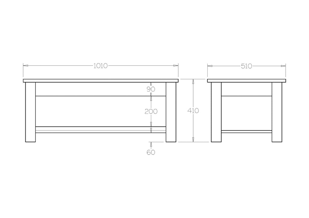 Charlton Coffee Table - with Rack - Paulas Home & Living