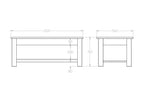 Charlton Coffee Table - with Rack - Paulas Home & Living