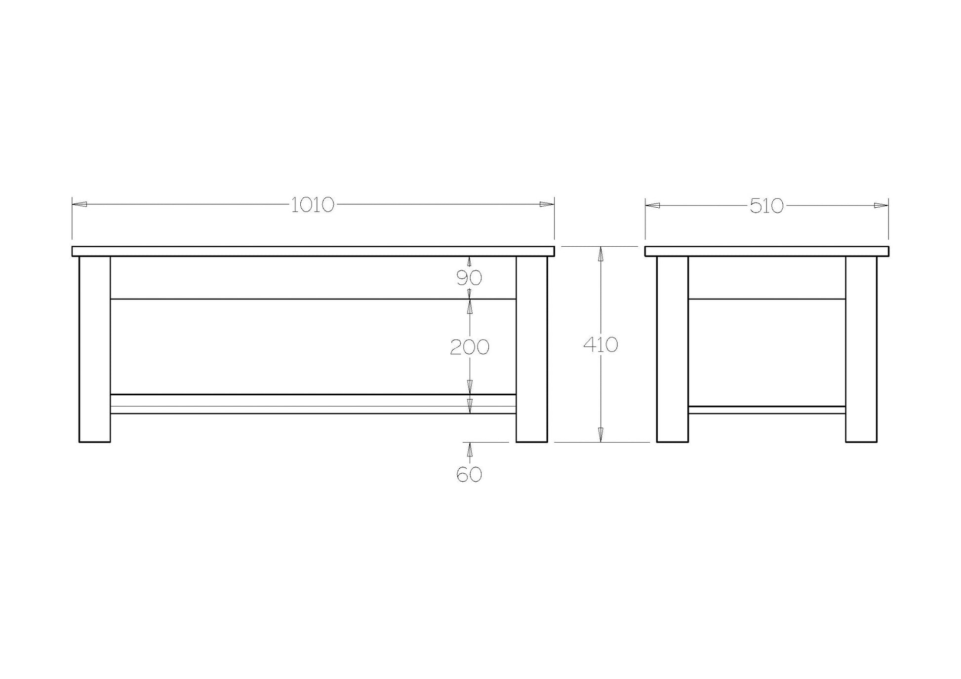 Charlton Coffee Table - with Rack - Paulas Home & Living