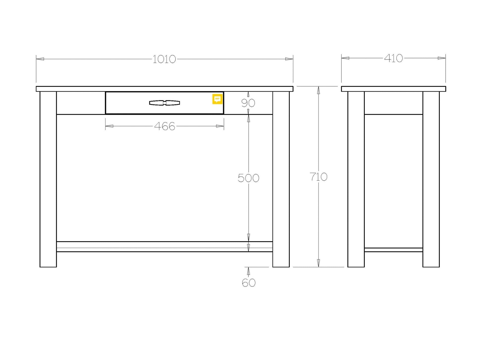 Charlton Hall Table with Rack and Drawer - Paulas Home & Living