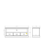 Charlton TV Entertainment Unit 3 Drawer - Paulas Home & Living