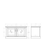Charlton TV Entertainment Unit 5 - 2 Door - Paulas Home & Living