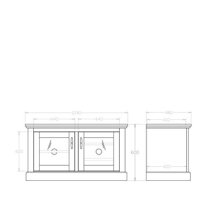 Charlton TV Entertainment Unit 5 - 2 Door - Paulas Home & Living