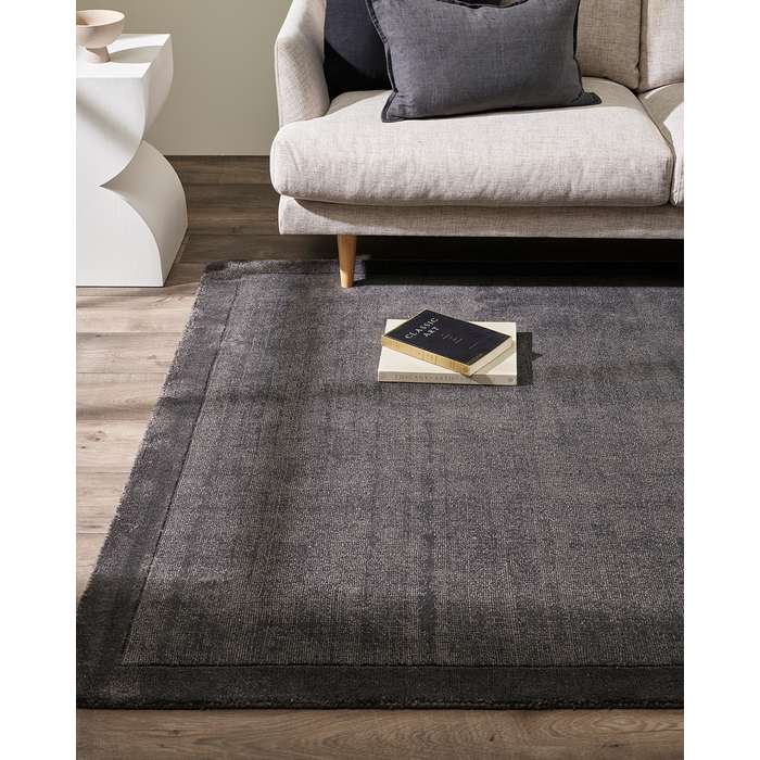 Chevalier Floor Rug - Charcoal (100% PET fibre) - Paulas Home & Living