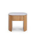 Clover 1 Dr Bedside - Marble Top & Oak - Paulas Home & Living