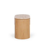 Clover 1 Dr Bedside - Travertine Top & Oak - Paulas Home & Living